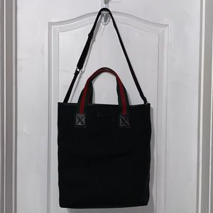 ⚠️SOLD⚠️GUCCI authentic GG black fabric tote 👜